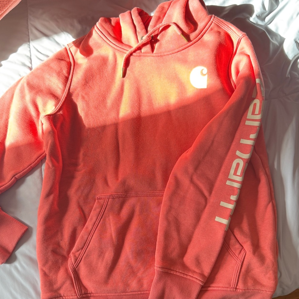 Carhartt Bright Coral Hoodie with Logo